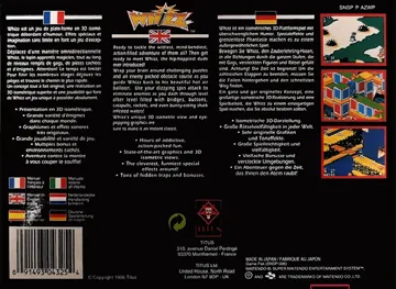 Whizz (Europe) box cover back